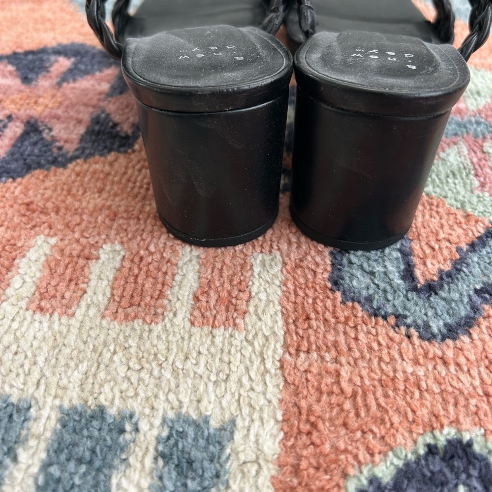 a new day Black Braided Strap Sandals size 8.5 - Picture 4 of 5